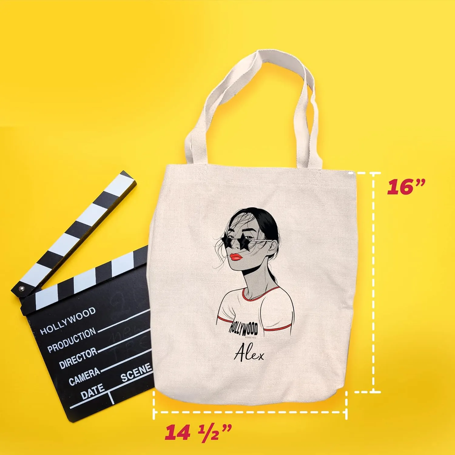Pattern Pop - Personalized Bridesmaid Tote Bag-Graphic Canvas Tote Bag- Personalized Carry- All Great for Gifting- 14.5”x16”