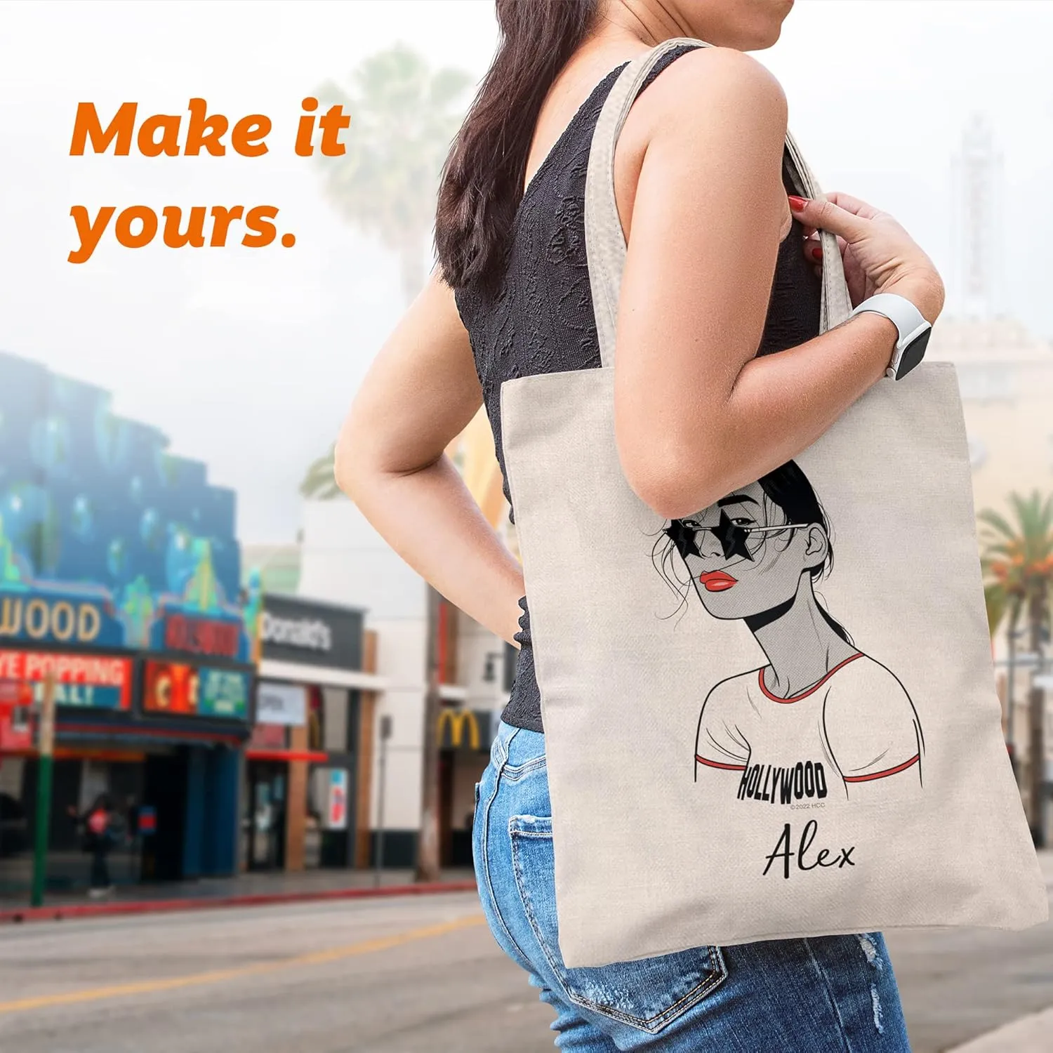Pattern Pop - Personalized Bridesmaid Tote Bag-Graphic Canvas Tote Bag- Personalized Carry- All Great for Gifting- 14.5”x16”