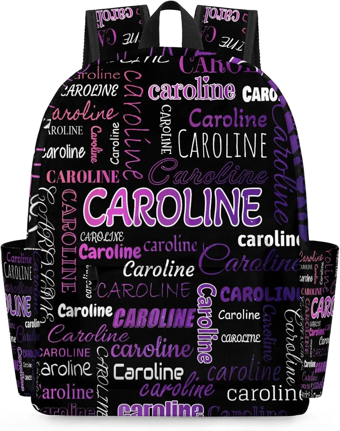 Personalized Backpack Bag with Name Lightweight Custom Shoulder Bags Waterproof Casual Backpacks Travel Laptop Bag 15.1in, Colorful Waves