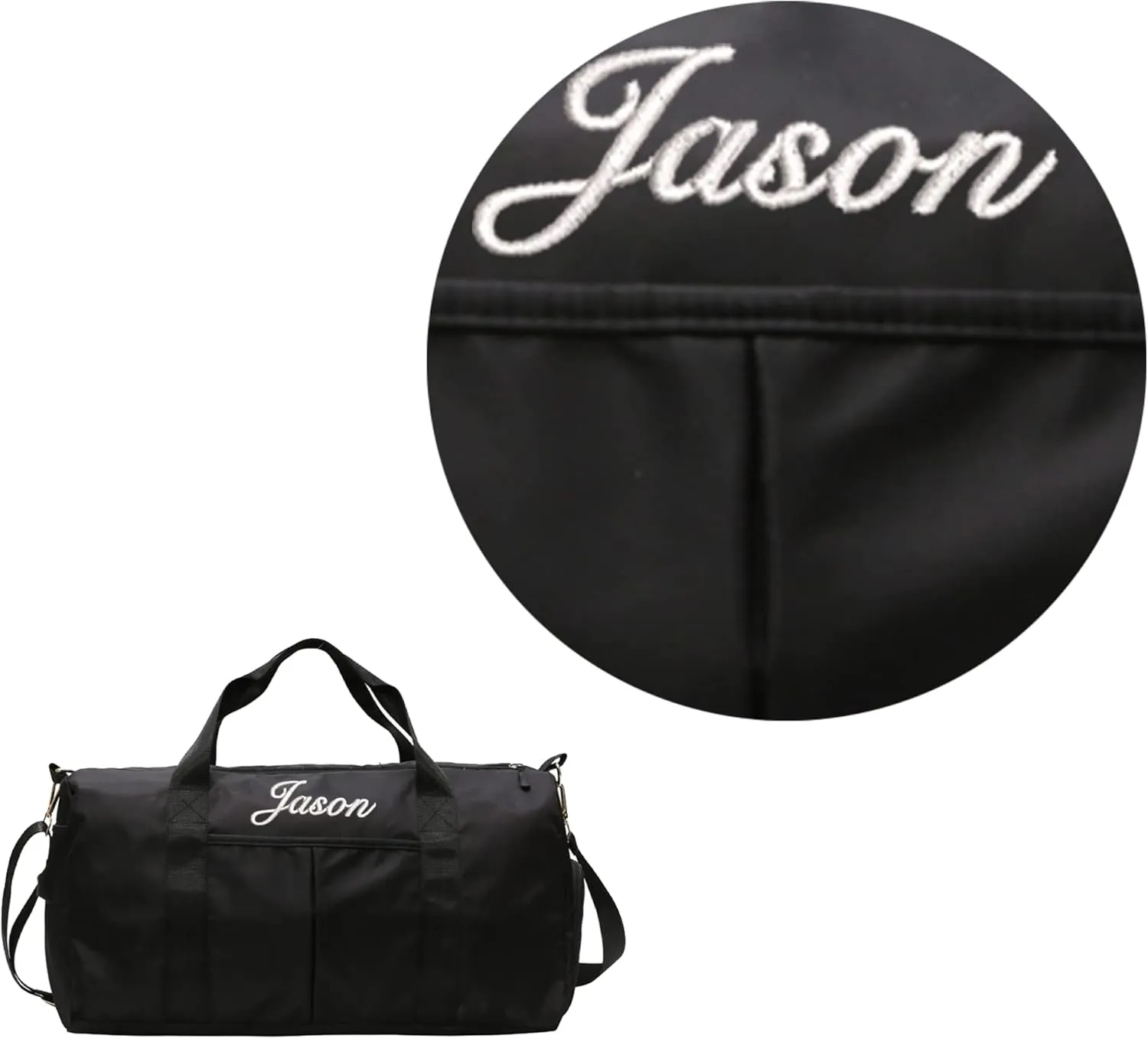 Personalized Custom Duffel Bag for men women Embroidered Name Sports Gym Bag Dance Bag Travel Bag weekend Bag Luggage 19.3x9.4x9.8inch Su-YJF411bag 43-B 0