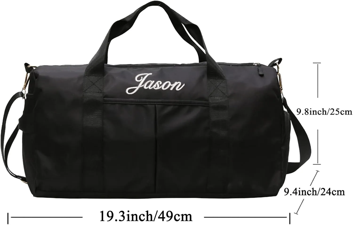 Personalized Custom Duffel Bag for men women Embroidered Name Sports Gym Bag Dance Bag Travel Bag weekend Bag Luggage 19.3x9.4x9.8inch Su-YJF411bag 43-B 0