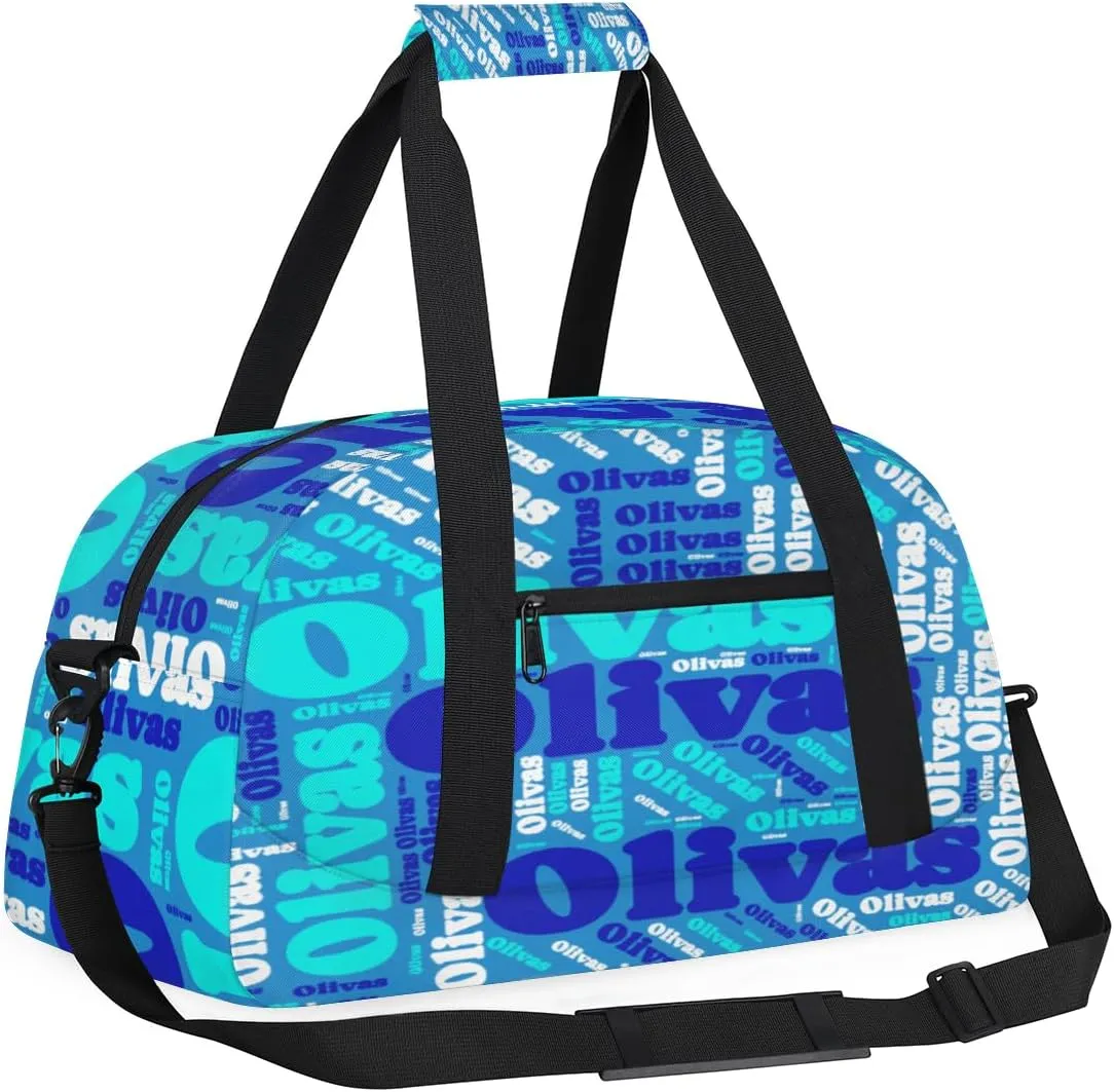 Personalized Dance Bag Gymnastics Bag for Girl, Custom Sport Duffel Bag for Boy, Kids Gym Bag Weekender Bags for Travel Sport Blue Green