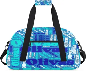 Personalized Dance Bag Gymnastics Bag for Girl, Custom Sport Duffel Bag for Boy, Kids Gym Bag Weekender Bags for Travel Sport Blue Green