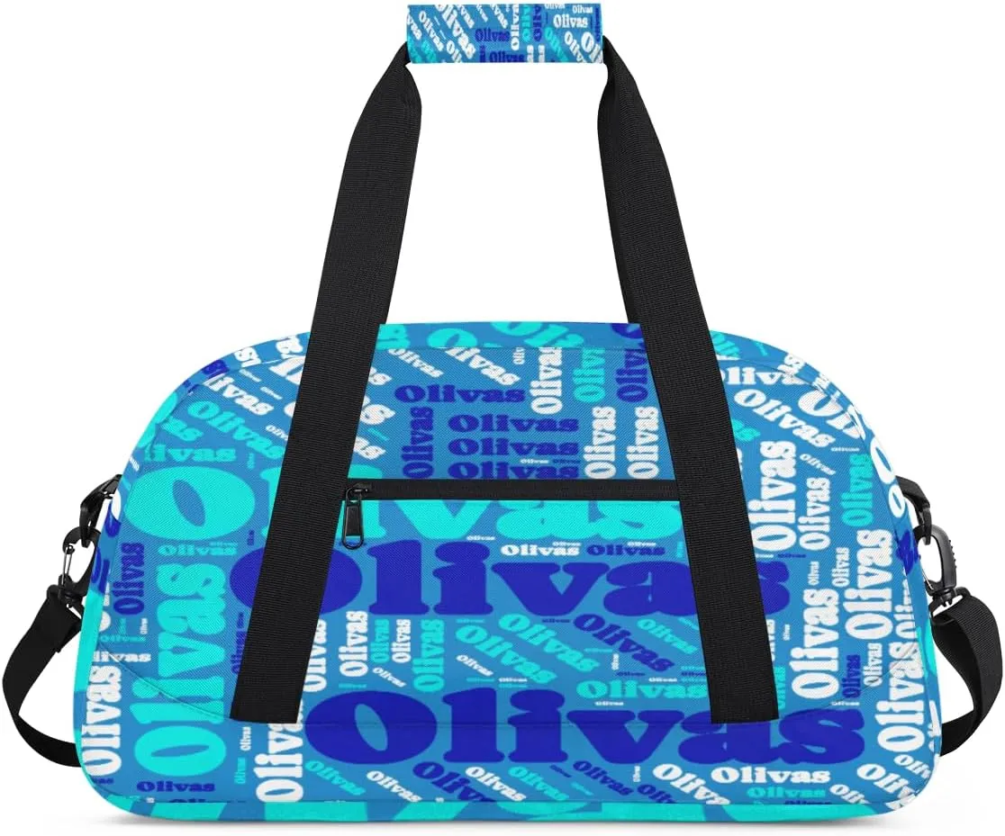 Personalized Dance Bag Gymnastics Bag for Girl, Custom Sport Duffel Bag for Boy, Kids Gym Bag Weekender Bags for Travel Sport Blue Green
