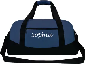 Personalized Duffel Bag Name Custom Sports Gym Bags Two Toned Travel Duffle Bag with Wet Dry Pockets & Shoe Weekend Overnight Bag for Women Men