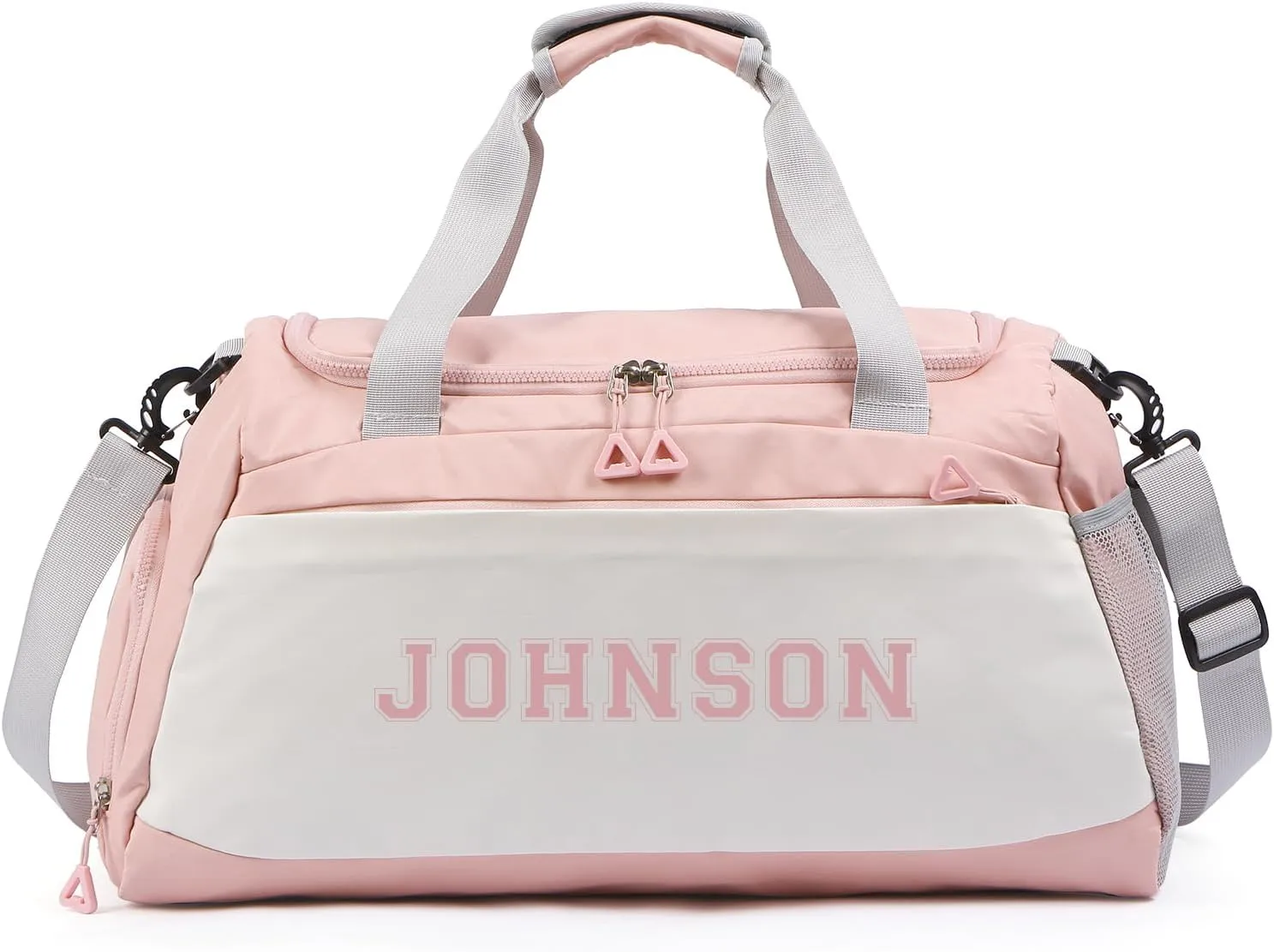 Personalized Gym Bag Custom Name Gym Bags for Men Women duffle bag for travel Weekend Sport Bag Carry On Bags for Airplanes Black Pink Purple 18x10x9 Inches