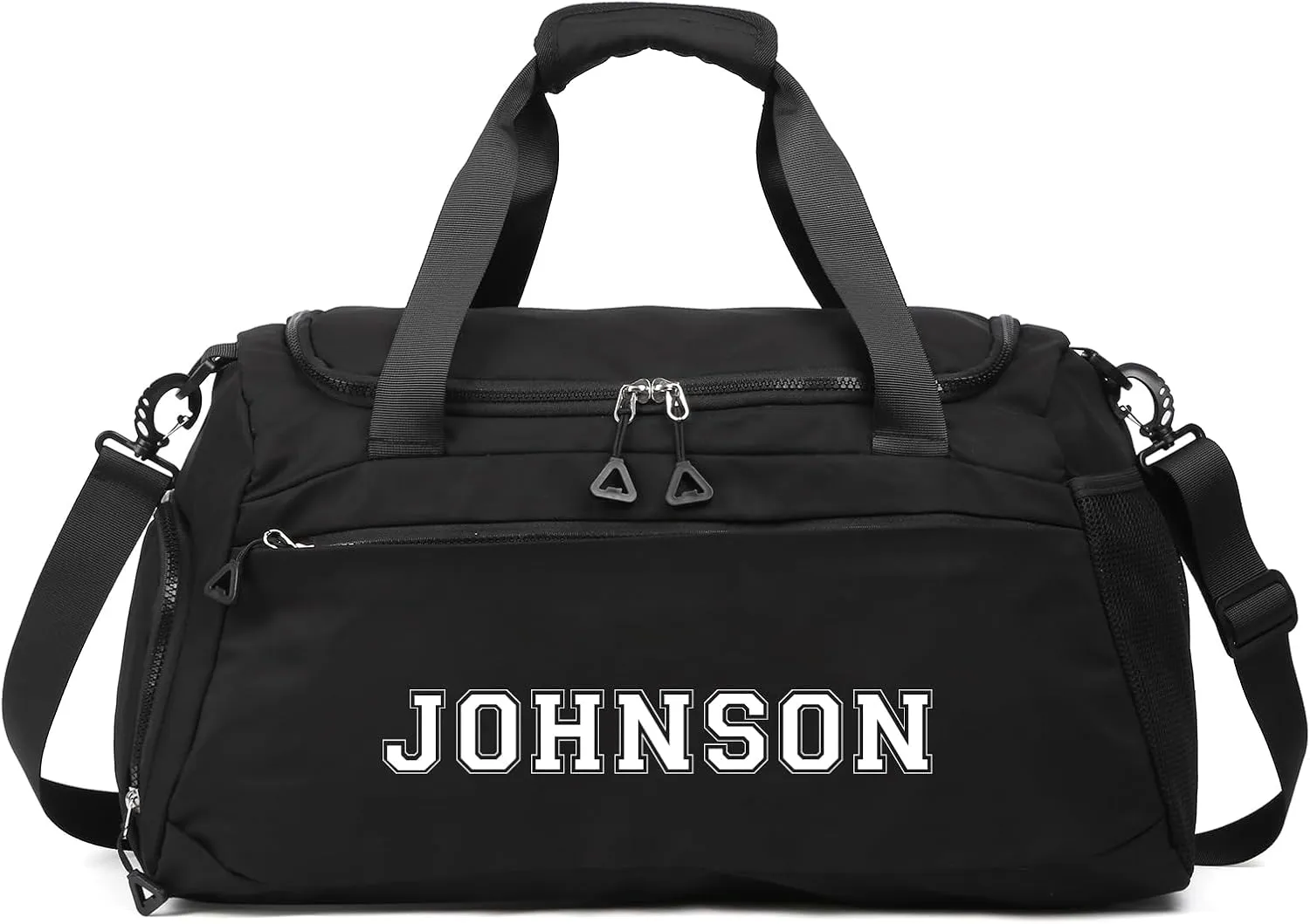 Personalized Gym Bag Custom Name Gym Bags for Men Women duffle bag for travel Weekend Sport Bag Carry On Bags for Airplanes Black Pink Purple 18x10x9 Inches