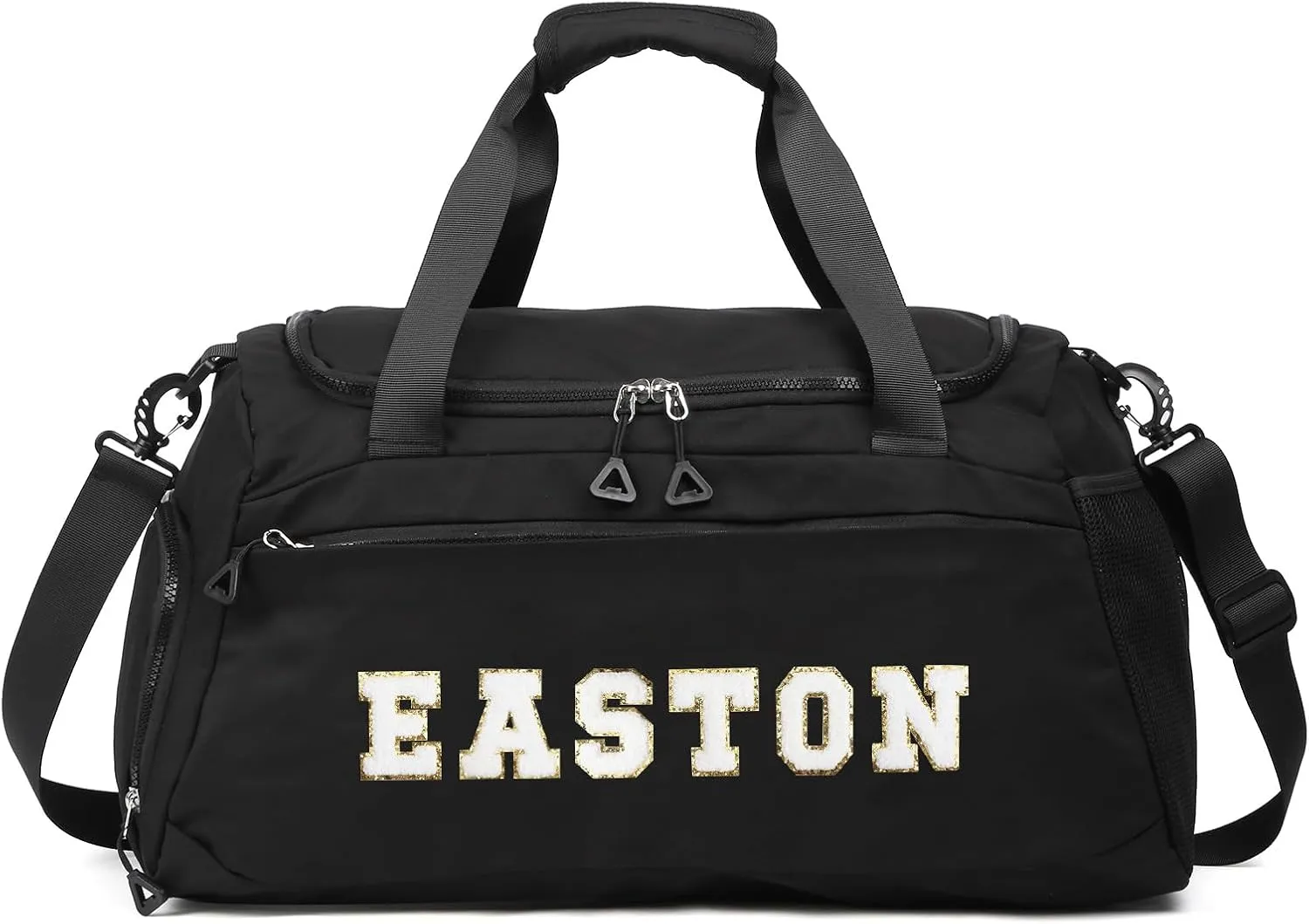 Personalized Gym Bag Custom Name Gym Bags for Men Women duffle bag for travel Weekend Sport Bag Carry On Bags for Airplanes Black Pink Purple 18x10x9 Inches