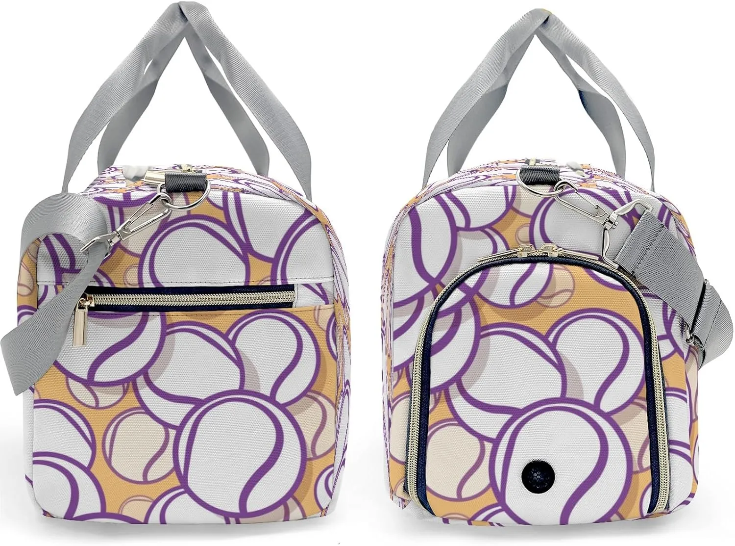 Personalized Luggage Bag Yellow Tennis Customized Travel Bag with Name Sports Bag Dance Bag Weekend Vacation Gym Bag