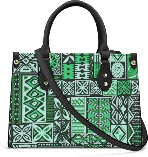 Personalized Pu Handbags For Women Polynesian Elegant Temperament Square Shoulder Bag Crossbody Bag Custom Pattern