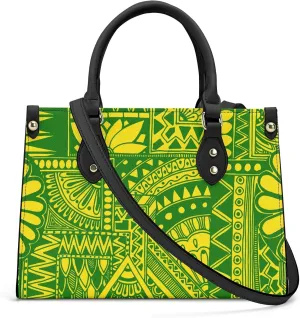 Personalized Pu Handbags For Women Polynesian Elegant Temperament Square Shoulder Bag Crossbody Bag Custom Pattern
