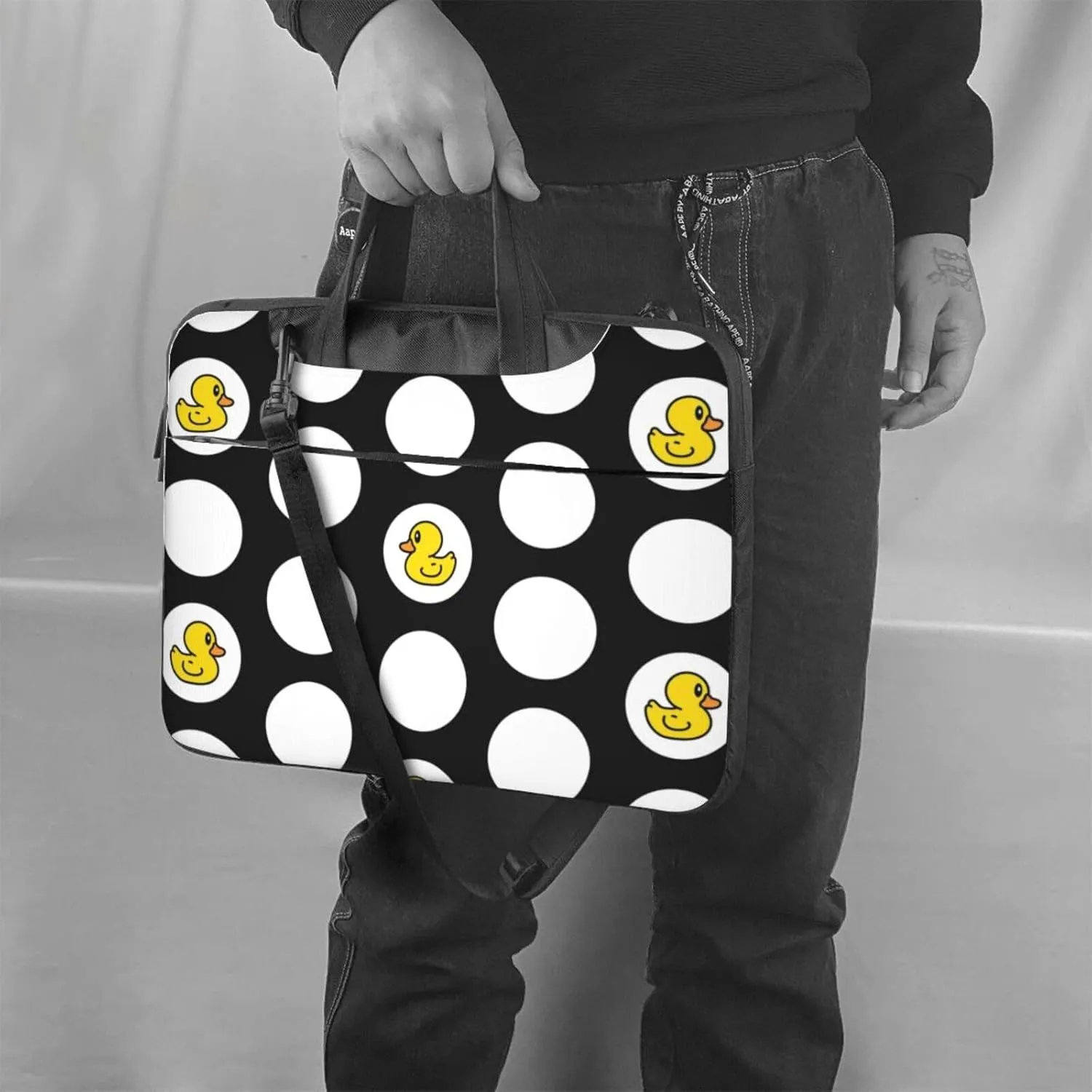 Pet French Bulldog Laptop Bag Classic Slim Briefcase Messenger Bag, Spacious, Ergonomic