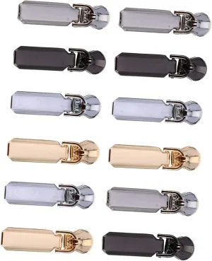 PLAFOPE Colorful Zipper Pulls Set 12pcs Heavy Duty Removable Zipper Heads for Bag Garment Repair