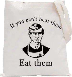 POFULL True Crime Gift If You Can’t Beat Them Eat Them Zipper Pouch Travel Bag Horror Gift