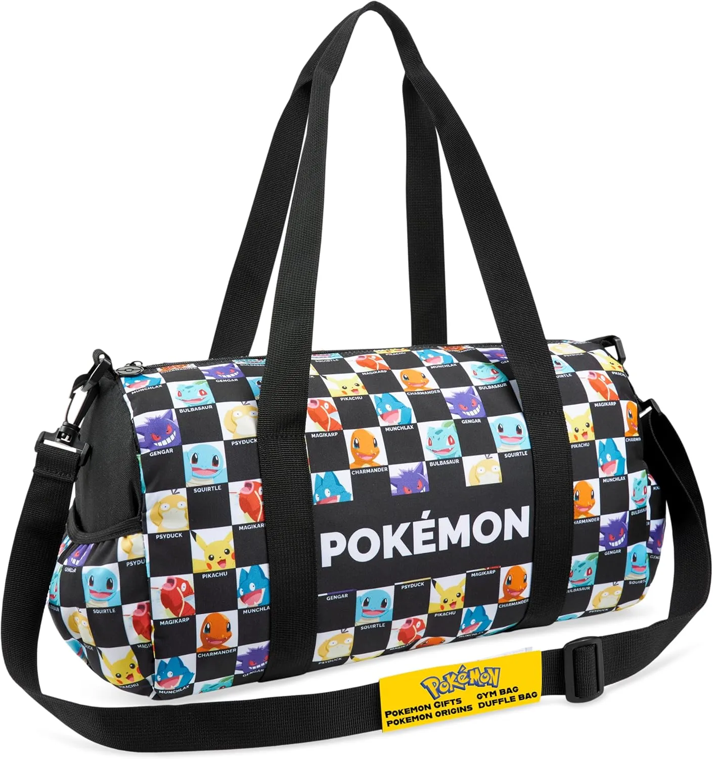 Pokemon Anime Gym Bag Kids Duffle Bag Teenagers Pikachu Travel Carry On Bag Sports Dance Bag Sleepover Overnight Athletic Football Weekender