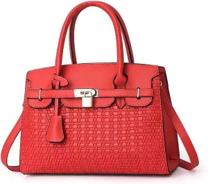 PORT&LOTUS Womens Top-handle Leather Handbags Totes Purses for Women Satchel Shoulder Bag for Ladies