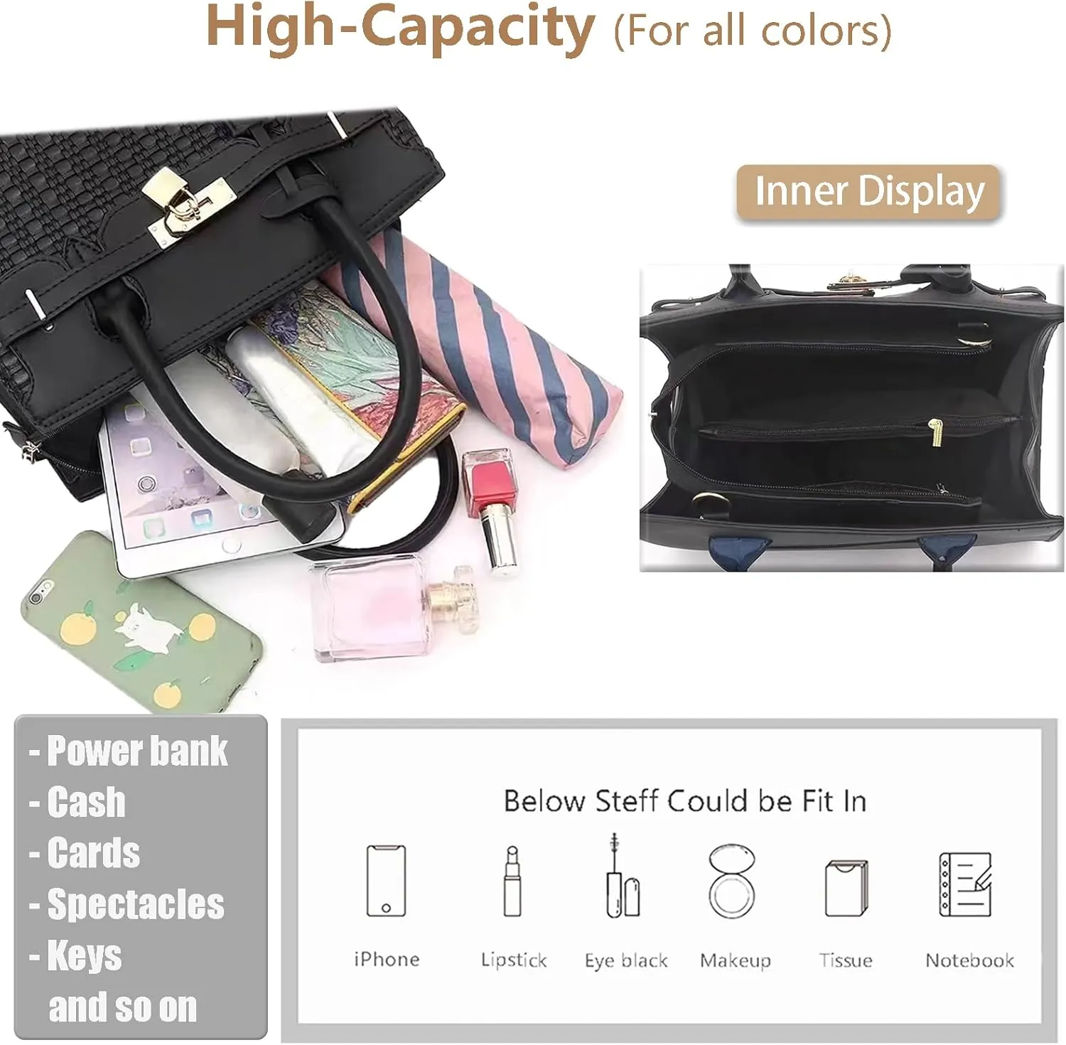 PORT&LOTUS Womens Top-handle Leather Handbags Totes Purses for Women Satchel Shoulder Bag for Ladies