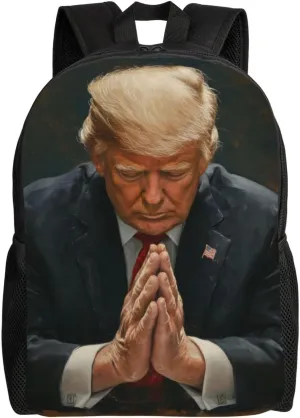 Pray For Trump Backpack Waterproof Anti Theft Durable Light Laptop Bag Backpacks For Women Men Travel Gym Backpack
