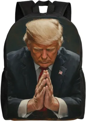 Pray Trump Backpack Waterproof Anti Theft Durable Light Laptop Bag Backpacks For Women Men Travel Gym Backpack