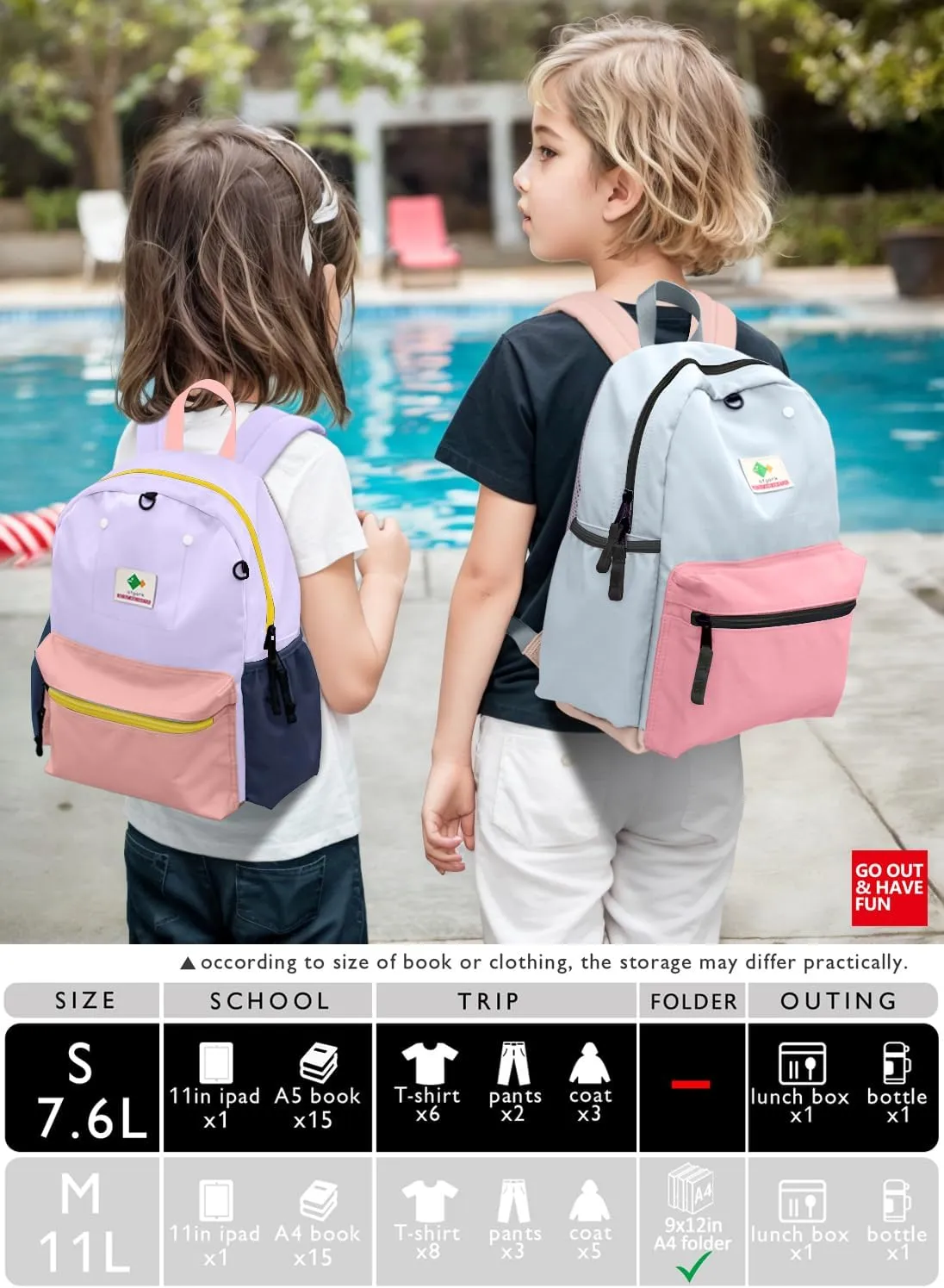 Preschool Toddler Mini Backpack For Boys & Girls - Small, Multi-Purpose School & Travel Bag, 11" H, Ages 1-3