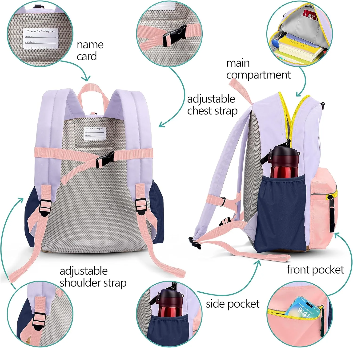 Preschool Toddler Mini Backpack For Boys & Girls - Small, Multi-Purpose School & Travel Bag, 11" H, Ages 1-3