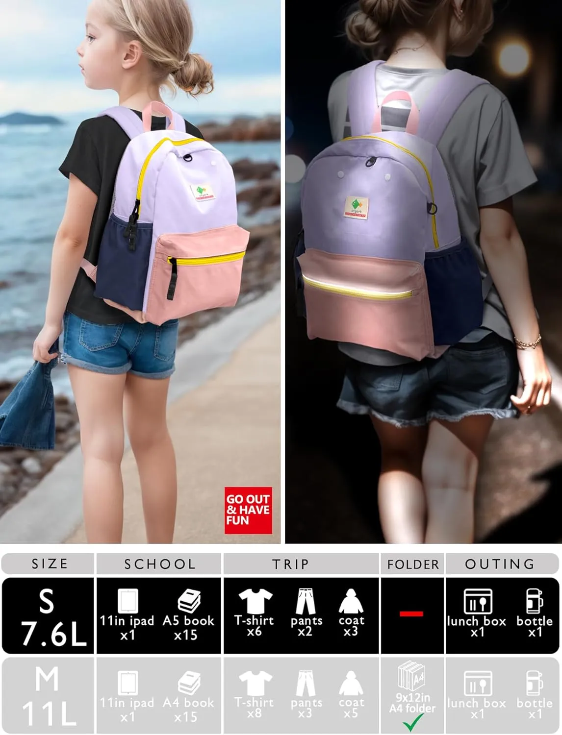 Preschool Toddler Mini Backpack For Boys & Girls - Small, Multi-Purpose School & Travel Bag, 11" H, Ages 1-3
