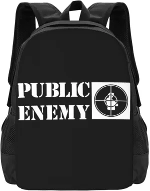 Public Rock Enemy Band Backpack Large Capacity Backpacks Minimalist Leisure Travel Daypack 16.5 inch