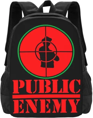 Public Rock Enemy Band Backpack Large Capacity Backpacks Minimalist Leisure Travel Daypack 16.5 inch