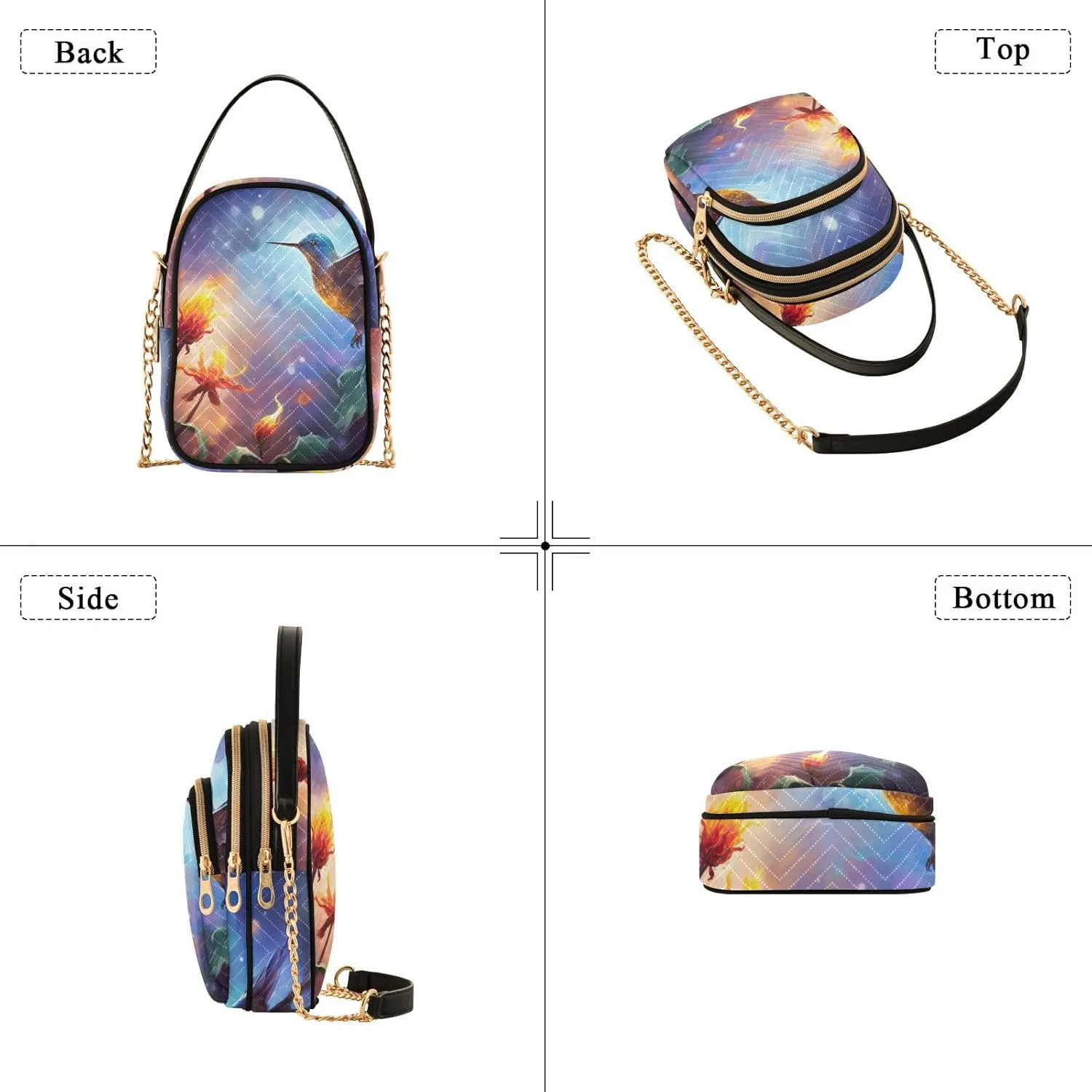 Purple Nebula Women Crossbody Handbag, Small Crossbody Bags for Women Trendy, Fall Crossbody Purse