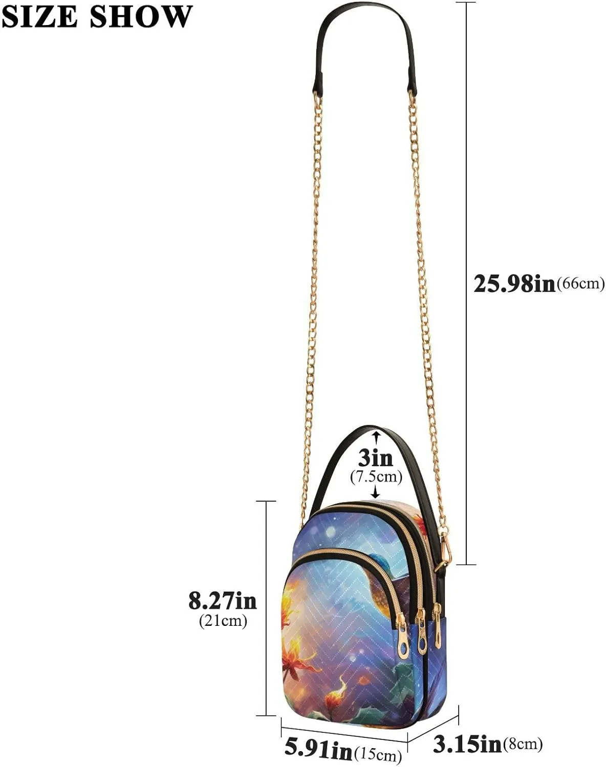 Purple Nebula Women Crossbody Handbag, Small Crossbody Bags for Women Trendy, Fall Crossbody Purse