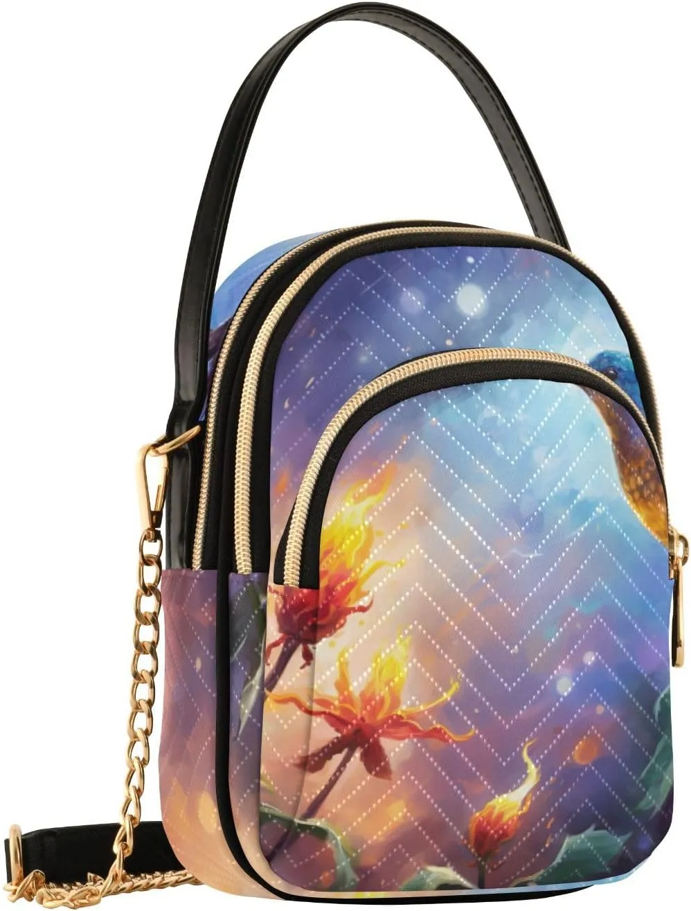 Purple Nebula Women Crossbody Handbag, Small Crossbody Bags for Women Trendy, Fall Crossbody Purse