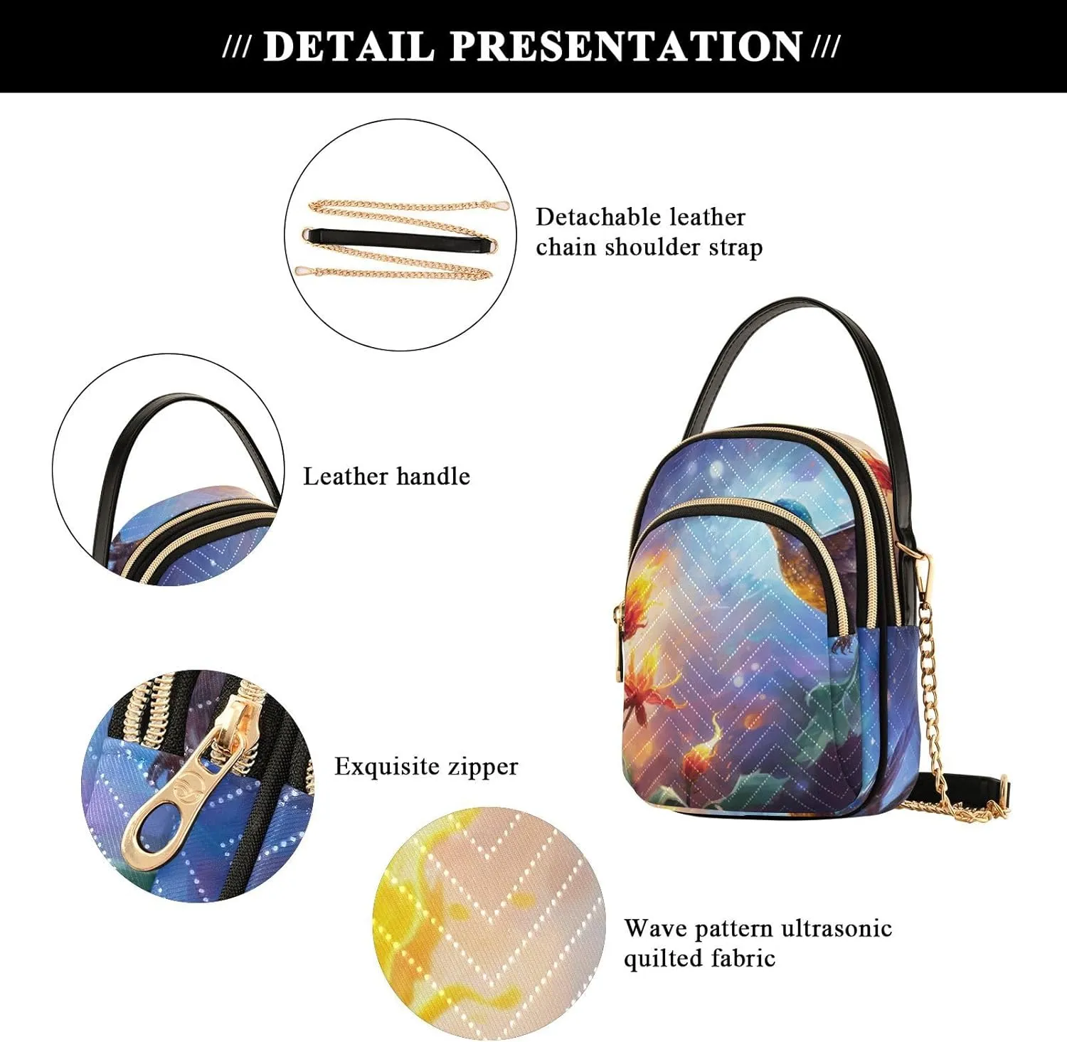 Purple Nebula Women Crossbody Handbag, Small Crossbody Bags for Women Trendy, Fall Crossbody Purse