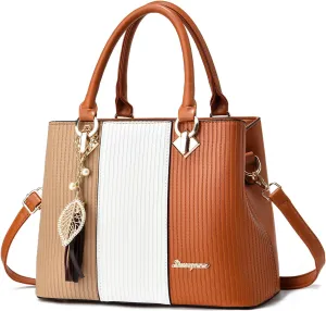 Purses and Handbags for Women Leather Tote Shoulder Bag Medium Satchel Purse Top Handle Bags for Ladies