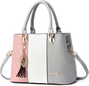 Purses and Handbags for Women Leather Tote Shoulder Bag Medium Satchel Purse Top Handle Bags for Ladies