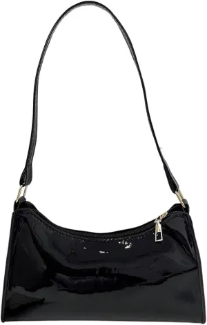 QWINEE Women's Artificial Patent Leather Tote - Square, Satchel, Ladies Shoulder Totes, Crossbody Bags