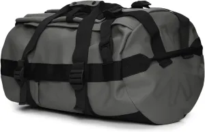 RAINS Texel Duffel Bag - Waterproof Grey Large Travel Bag with U-Shaped Zip Closure, Compression Straps, Mesh Pockets, and Padded Carry Handles - 2 Year Warranty