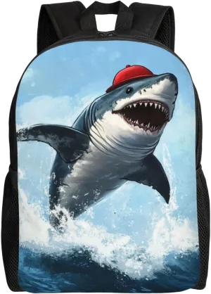 Red Hat Shark Backpack Waterproof Anti Theft Durable Light Laptop Bag Backpacks For Women Men Travel Gym Backpack