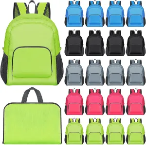 Reginary 40 Pcs Backpacks in Bulk School Back Pack 17 Inch Foldable Backpack for Student Travel Book Bag Assorted Color(Colorful)