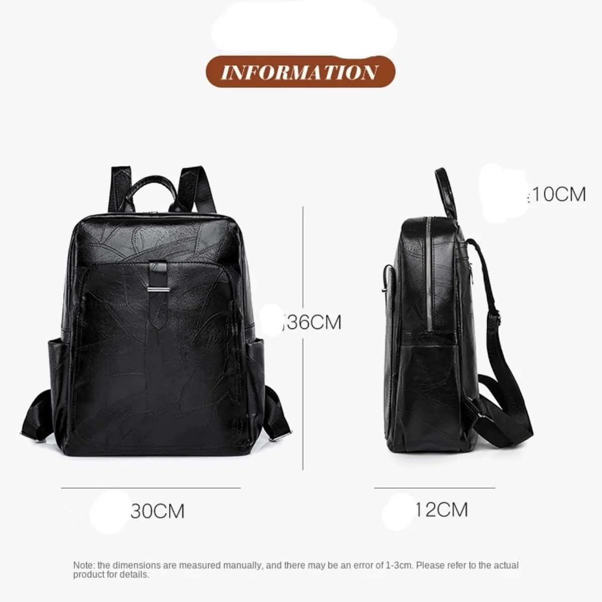 Retro Backpack for Women Leather Purse Multi-functional Bag Daypack Shoulder Office