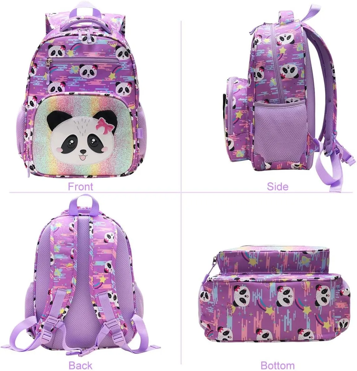 RHCPFOVR Girls Backpack for Elementary School, Backpack for Girls 5-8, Lightweight Kids Backpacks