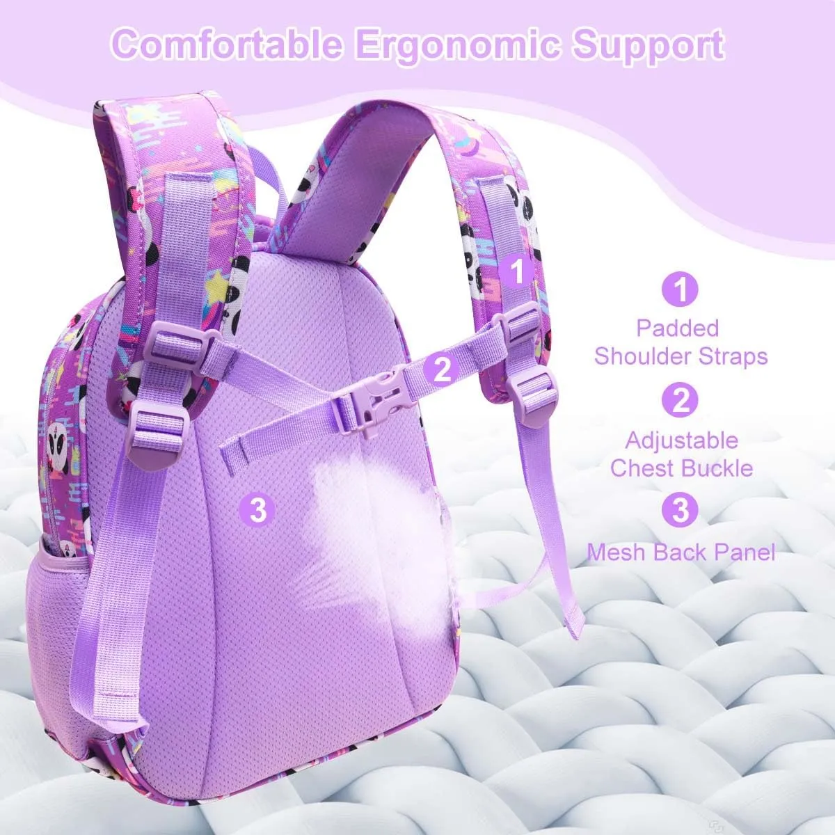 RHCPFOVR Girls Backpack for Elementary School, Backpack for Girls 5-8, Lightweight Kids Backpacks