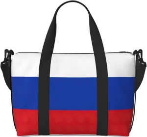 Russian Flag Versatile Personal Item Travel Bags for Women - Spacious Duffel Bags for Traveling, Gym Bags for Men