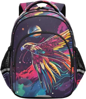 School Backpack for Boys Teen Bookbag Book Bags Space Falcon Casual Daypack Travel High Middle School Student