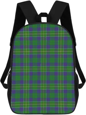 Scottish Clan Hunter Backpack Lightweight Waterproof Backpacks Laptop Backpack for Unisex