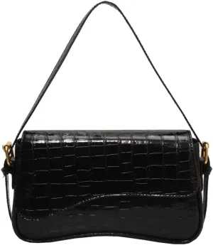 Shoulder Bag for Women Vegan Leather Hobo Handbags Y2K Trendy Saddle Bag Clutch Purse with 2 Removable Strap