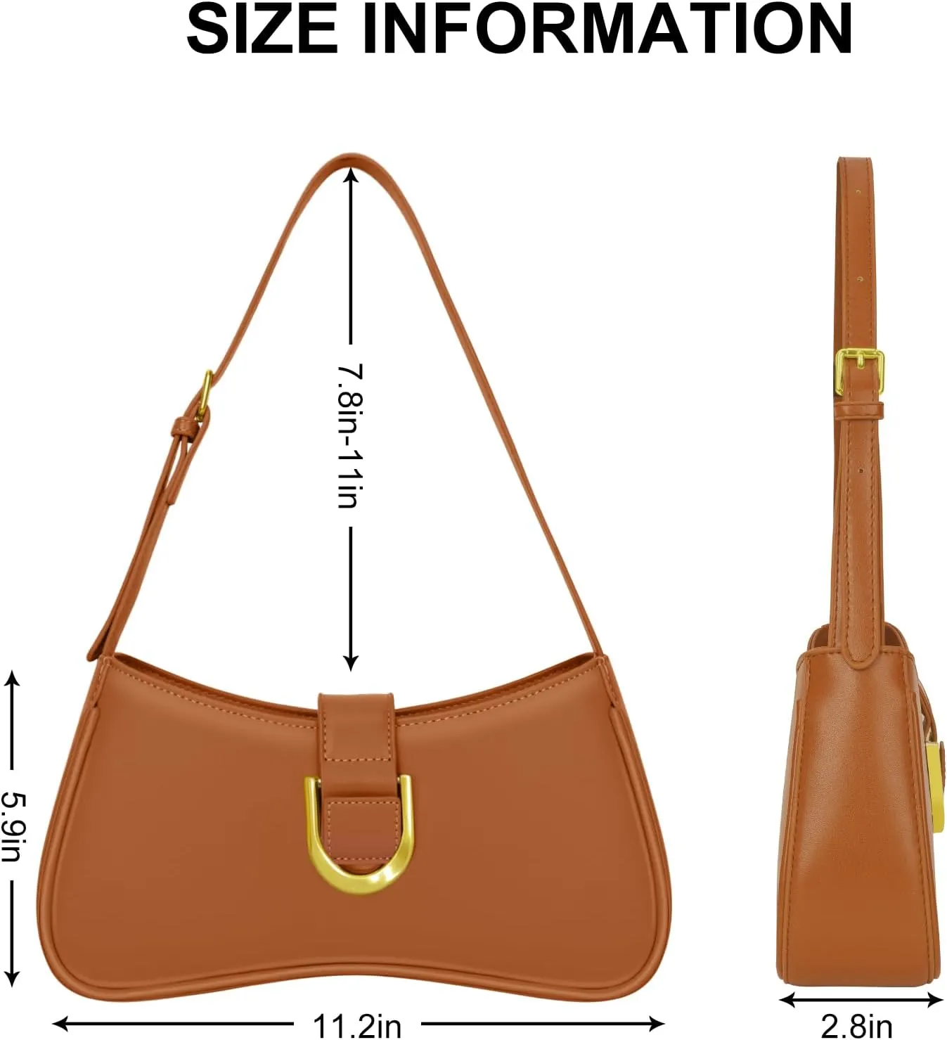 Shoulder Bag for Women Y2K Trendy Underarm Purse， Vegan Leather Clutch Hobo Handbags