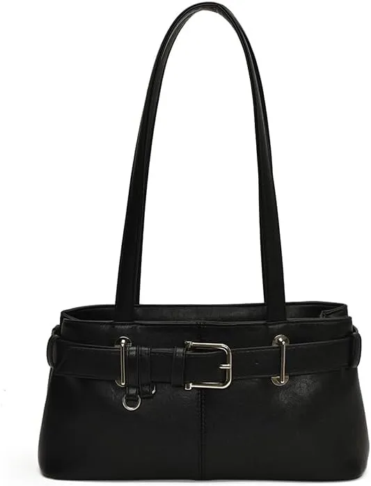 Shoulder Bag for Women,Vegan Leather Work Bag Trendy Luxury Hobo bag Designer Handbags Top Handle Bag with Belt Buckle