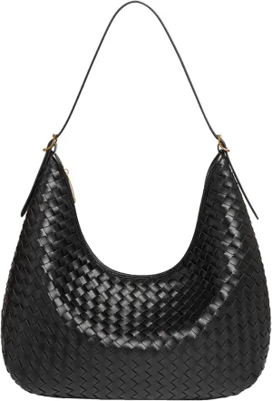 Shoulder Handbags Shoulder Bag for Women Totes Woven Vegan Leather Bag Hand Bag Working Lightweight Bags With Zipper