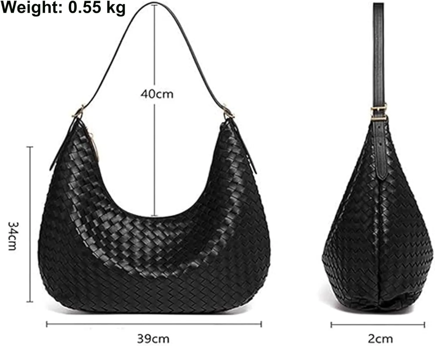 Shoulder Handbags Shoulder Bag for Women Totes Woven Vegan Leather Bag Hand Bag Working Lightweight Bags With Zipper