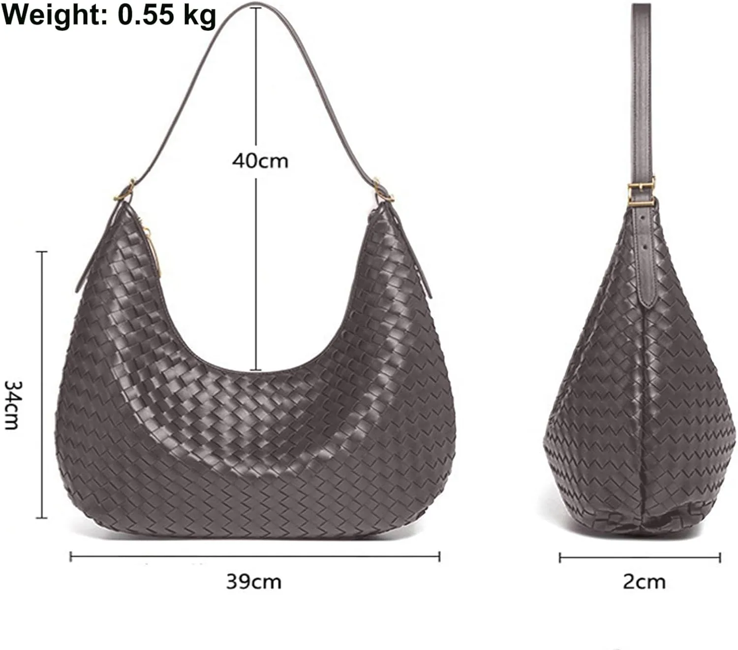 Shoulder Handbags Shoulder Bag for Women Totes Woven Vegan Leather Bag Hand Bag Working Lightweight Bags With Zipper